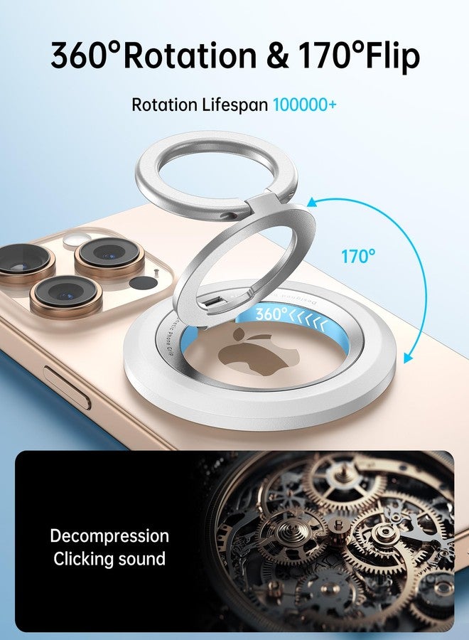 Syncwire حامل هاتف مغناطيسي SYNCWIRE مع حلقة مغناطيسية لمغناطيس ماغ سيف [عبوة 2]، دوران 360°، حامل حلقة هاتف مزدوج الجوانب مع قبضة مغناطيسية، قاعدة إصبع متوافقة مع آيفون 17 16 15 14 13 12 برو ماكس تناسب ماغ سيف - Image 3