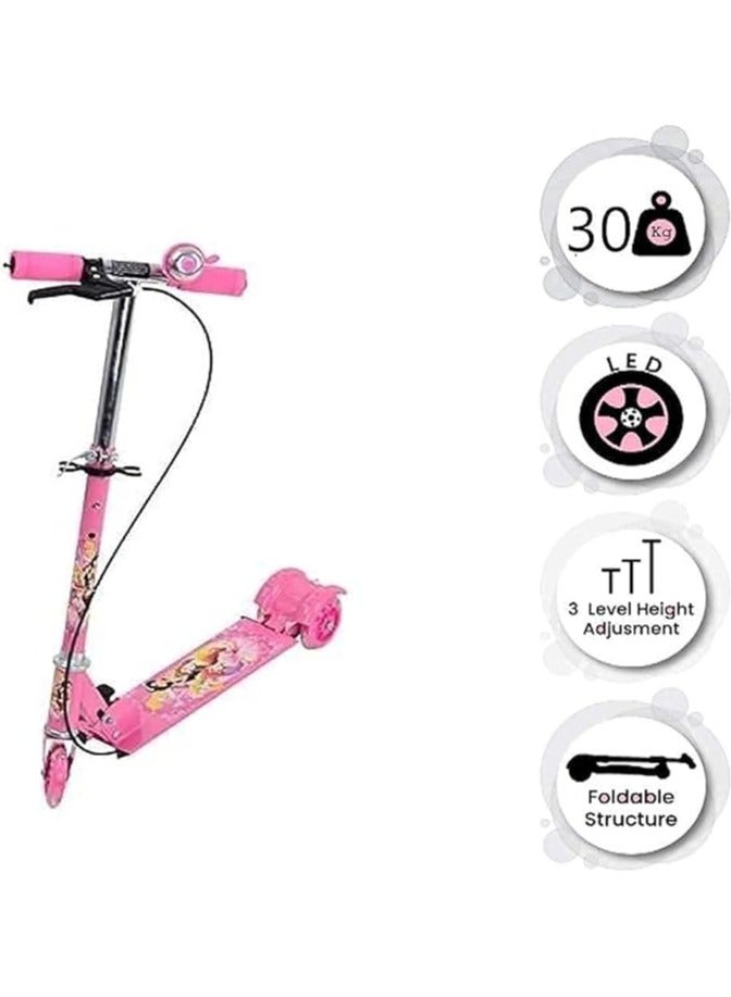 سكوتر رود رانر من ماتروشري إنتربرايزز للأطفال من عمر 3 إلى 14 عامًا، ارتفاع قابل للتعديل، قابل للطي، عجلات بولي يوريثان LED، سعة وزن 75 كجم مع فرامل. [وردي] - Image 3