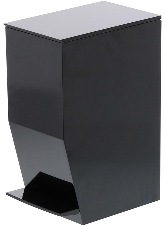 YAMAZAKI home - Home Sanitary Step Trash Can One Gallon Small Home Waste Bin Black - Image 1