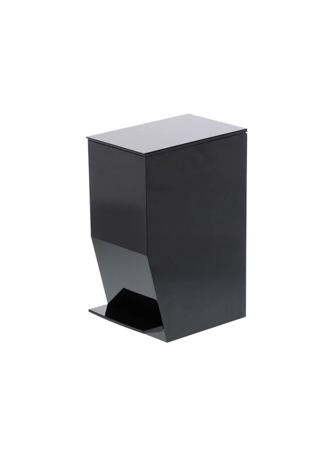 YAMAZAKI home - Home Sanitary Step Trash Can One Gallon Small Home Waste Bin Black - Image 1