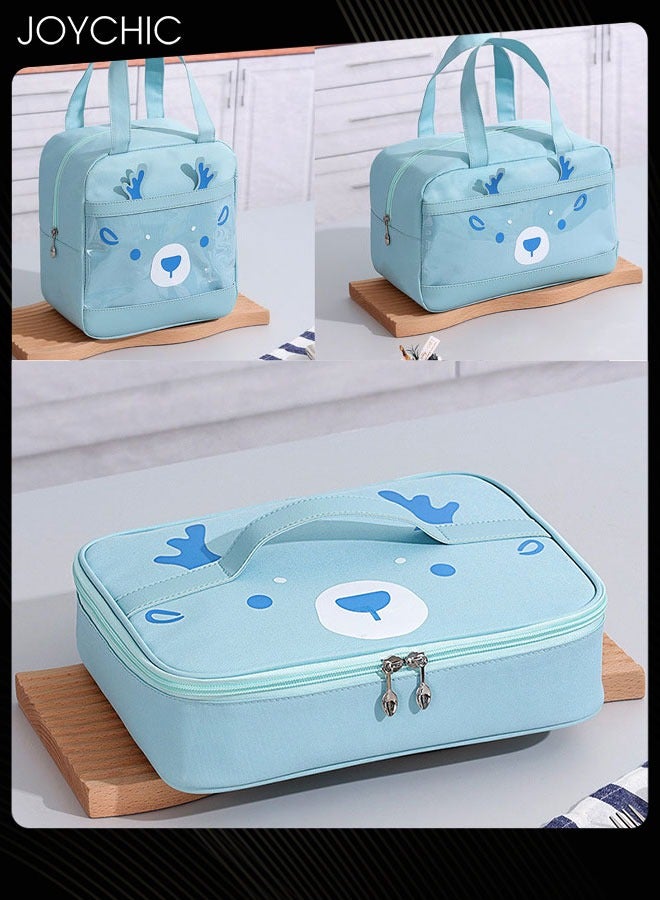 Joychic حقيبة عزل طعام متعددة الوظائف من أكسفورد مكونة من 3 قطع للحفاظ على الدفء والانتعاش، حقيبة غداء قابلة لإعادة الاستخدام للمدرسة والمكتب والنزهات الخارجية - Image 1