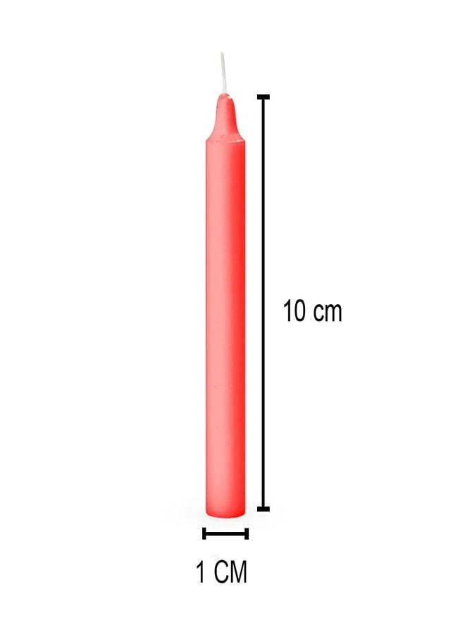 ASIDEA Plain Pink Stick Candles for Diwali Decoration, Birthday, Festival, Celebration (Red) - Image 4