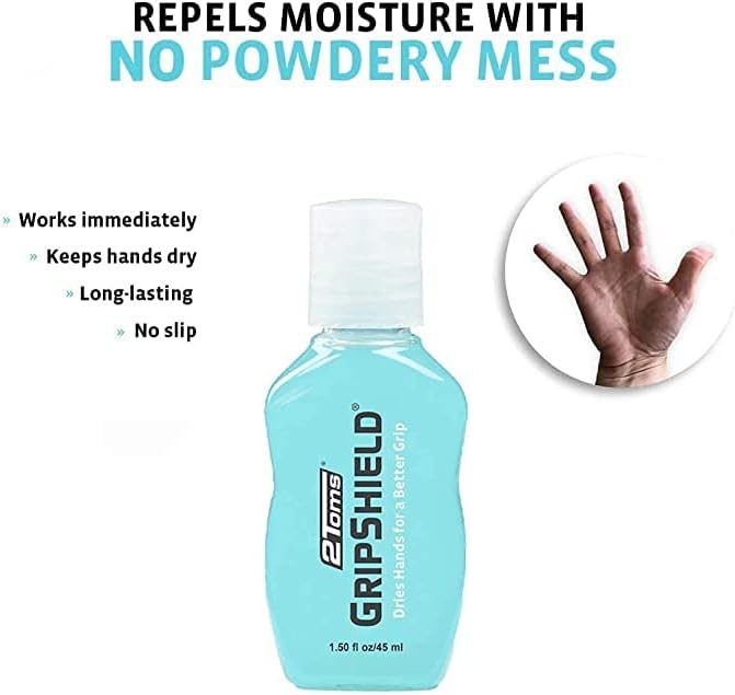 2تومز 1 2Toms GripShield, معزز قبضة غير لاصق, قبضة جافة للتنس والجولف والرقص على العمود والألعاب, 1.5 أونصة, زجاجة واحدة - Image 1