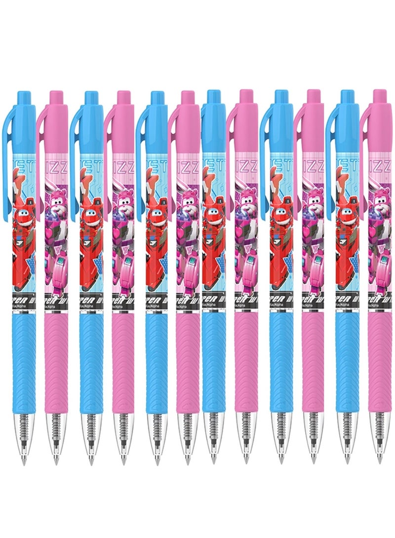 Deli 12-Piece Super Wings Ballpoint Pen 0.7mm Tip Blue Ink - Image 1
