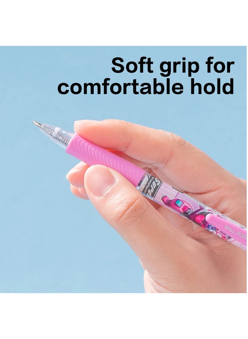 Deli 12-Piece Super Wings Ballpoint Pen 0.7mm Tip Blue Ink - Image 2