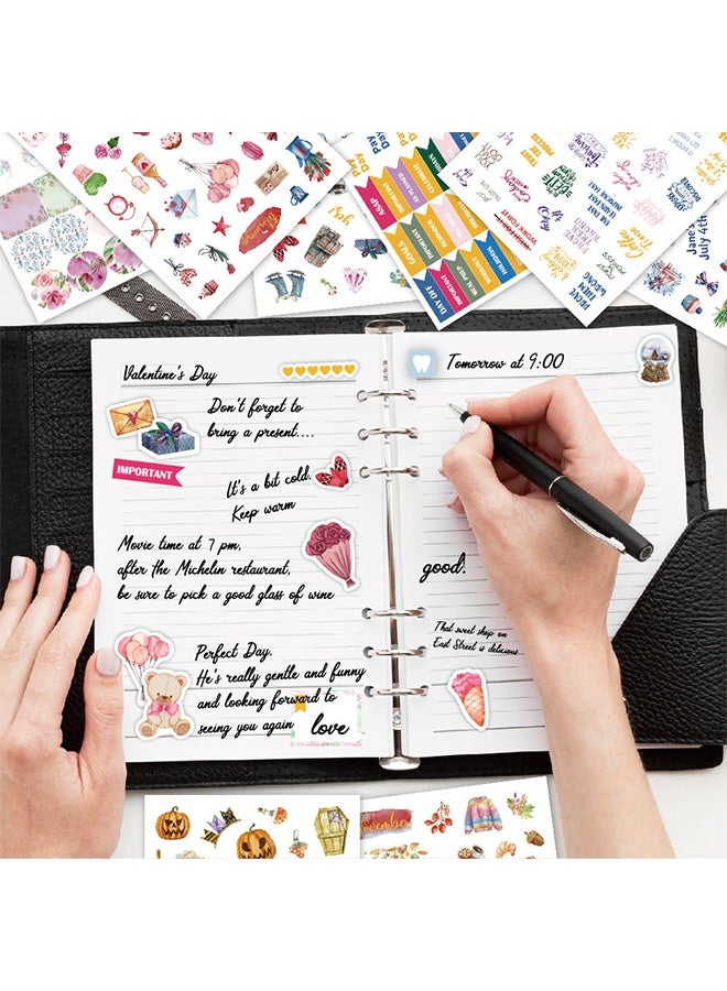 Lemon 18 Sheets, 785 Stickers Mixed Vintage Stickers, Waterproof Scrapbook Aesthetic Sticker for Daily Planner, Water Bottles, Handbook Junk Journal Stickers - Image 5