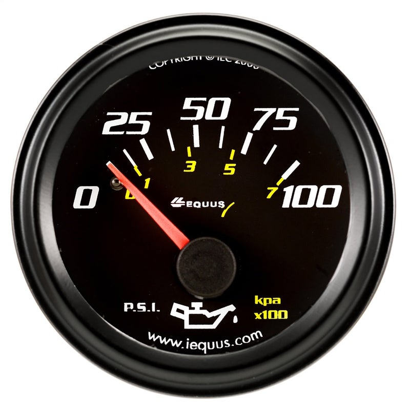 Equus 6234 2" Mechanical Oil Pressure Gauge, Black - Image 4