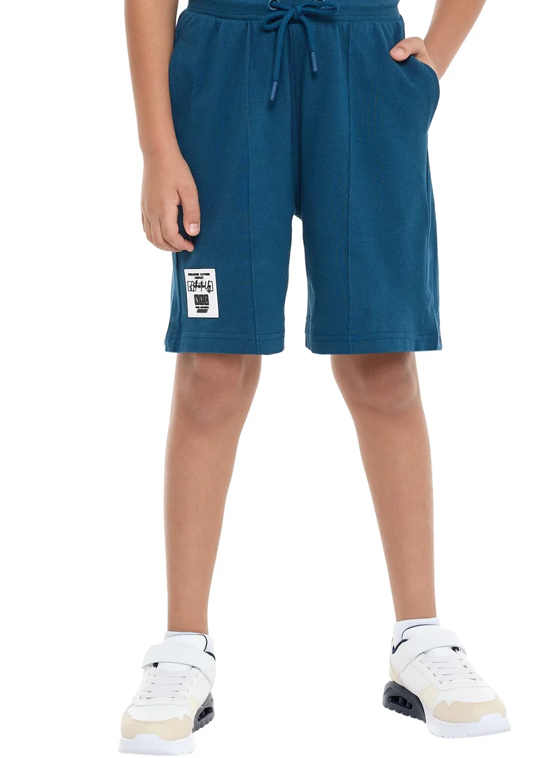 victor and jane Victor and Jane Boys' Cord Set – Navy T-Shirt and Shorts Outfit