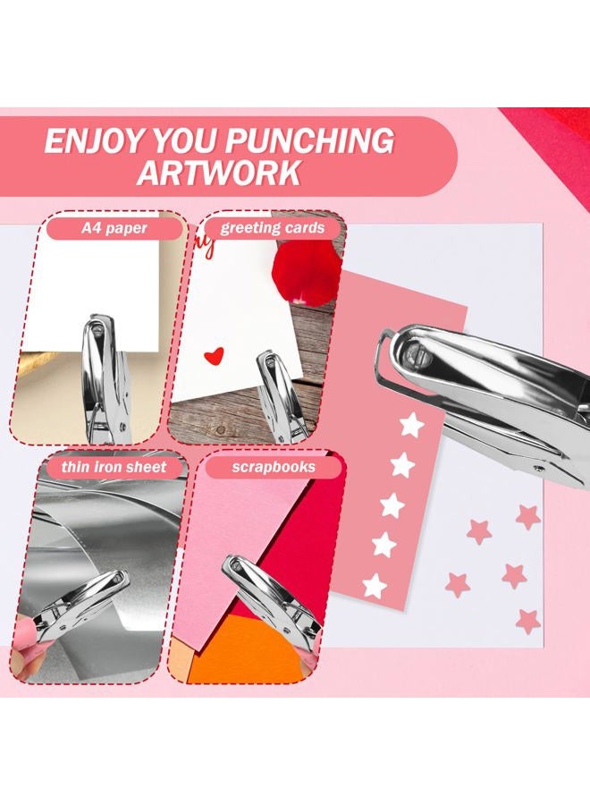 Pletpet Star-Shape Handheld Hole Paper Punch, Pletpet Heart Hole Punch + Star Hole Punch 1/4 Inch Metal Single Hole Paper Punch, with Soft-Handled for Tags Clothing Ticket - Image 5