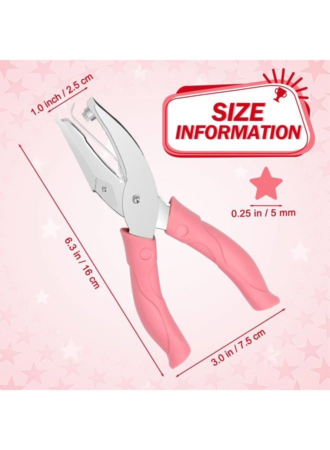 Pletpet Star-Shape Handheld Hole Paper Punch, Pletpet Heart Hole Punch + Star Hole Punch 1/4 Inch Metal Single Hole Paper Punch, with Soft-Handled for Tags Clothing Ticket - Image 2