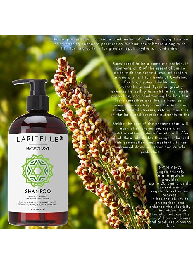 Laritelle Organic Shampoo 175 Oz ; Organic Quinoa + Keratin + Follicle Stimulating Rosemary Ginger & Grapefruit ; Hair Loss Prevention Clarifying Softening Strengthening ; No Gmo Vegan - Image 5