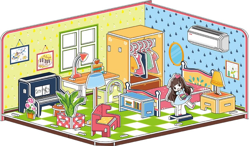 Factory Stall Fair Temple Fair Children'S Puzzle White Card 3D Three-Dimensional Puzzle Toy Diy Paper Puzzle Model - Image 1