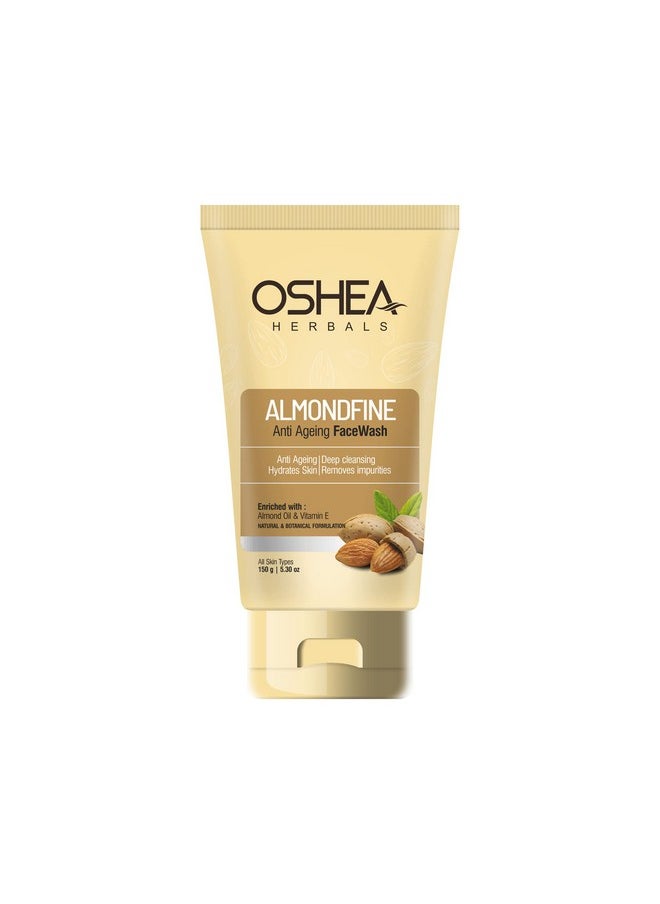 OSHEA - Herbals Almondfine Anti Agening Gel Face Wash For All Skin Types | Deep Cleansing & Hydrates Skin With Almond Oil & Vitamin E 150Gm - Image 1