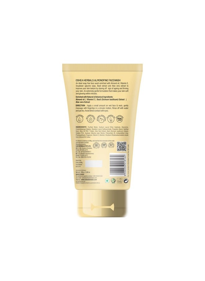 OSHEA - Herbals Almondfine Anti Agening Gel Face Wash For All Skin Types | Deep Cleansing & Hydrates Skin With Almond Oil & Vitamin E 150Gm - Image 1