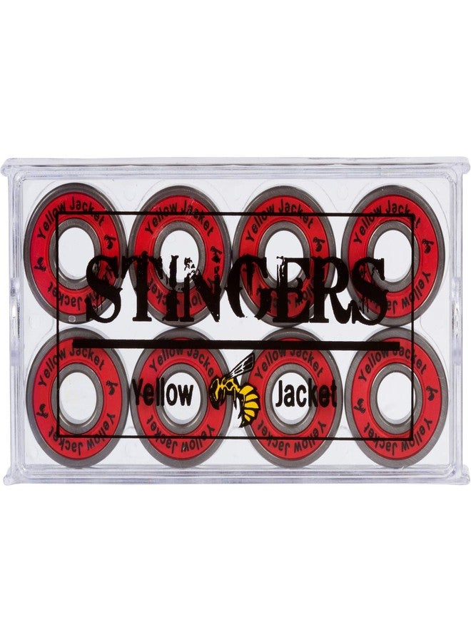 يلو جاكيت محامل ألواح التزلج الممتازة من يلو جاكيت، محامل ألواح التزلج الطويلة الاحترافية، 608، ABEC 11، لون أحمر سباق (عبوة من 8 قطع) - Image 2