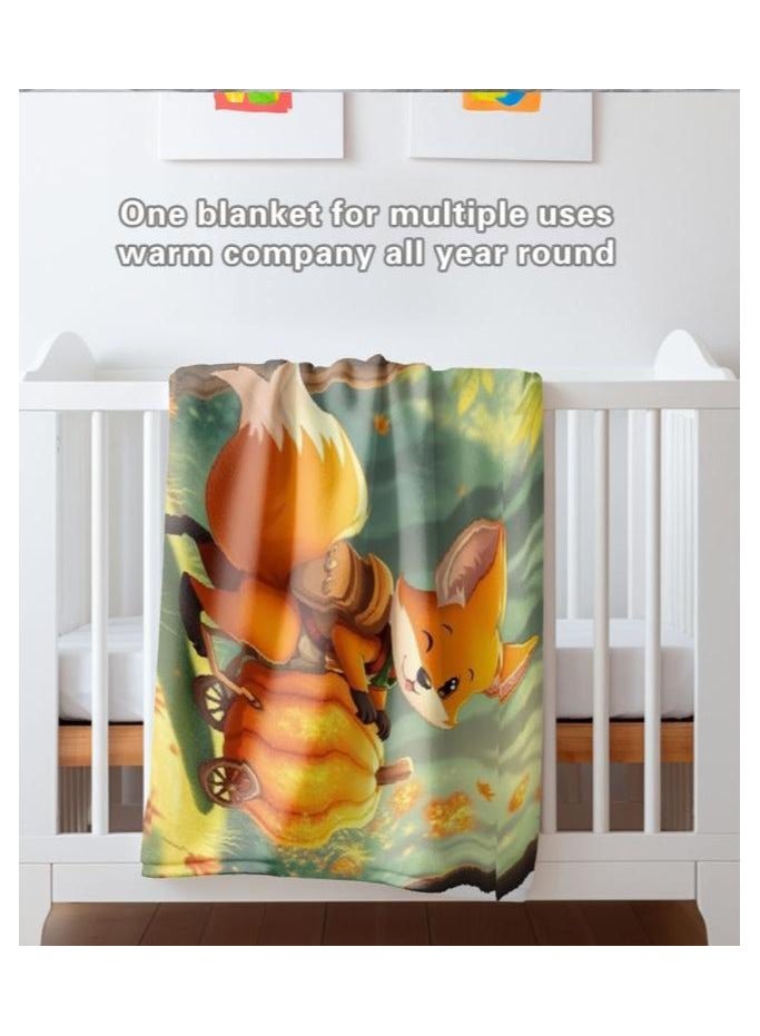 general Children's or student cartoon flannel thin blanket (warm and comfortable, suitable for sleep, games) 100cm*150cm - 895 - Image 1