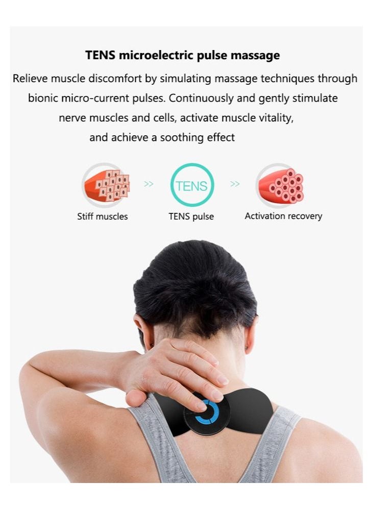 REACLOUD 2 Pack Microcurrent EMS Mini Electric Shoulder and Neck Physiotherapy Massager for Muscle Pain Relief Portable Mini Electric EMS Neck Massager  - Image 3