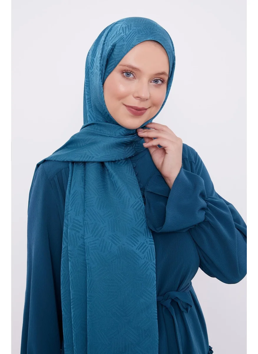 Levidor Water Green Stripe Pattern Jacquard Janjan Shawl