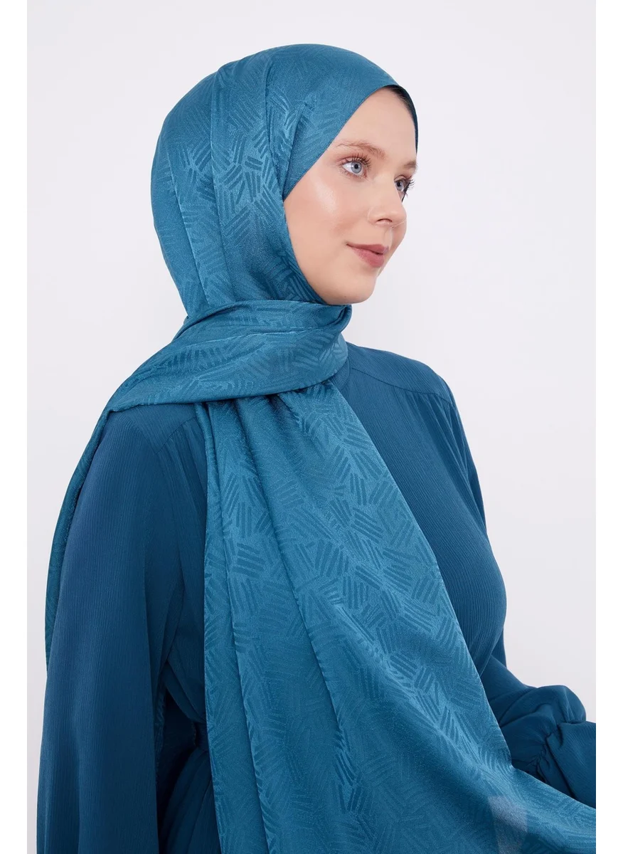 Levidor Water Green Stripe Pattern Jacquard Janjan Shawl