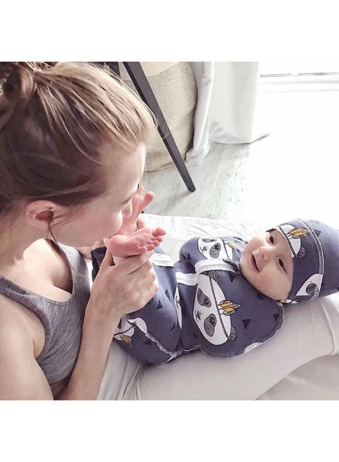 MiniMe Infant Swaddle Blanket Bag | 6-9 Months | Blue | Cotton | Designed For Safe & Comfortable Sleep | Soft & Breathable Fabric | Easy & Secure Swaddling | Lightweight & Portable | Unisex - Image 2