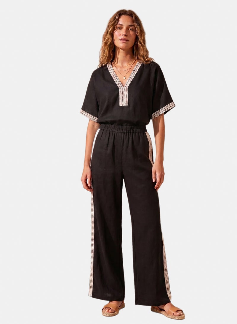 Carina Side-Embroidered Pants - Image 2