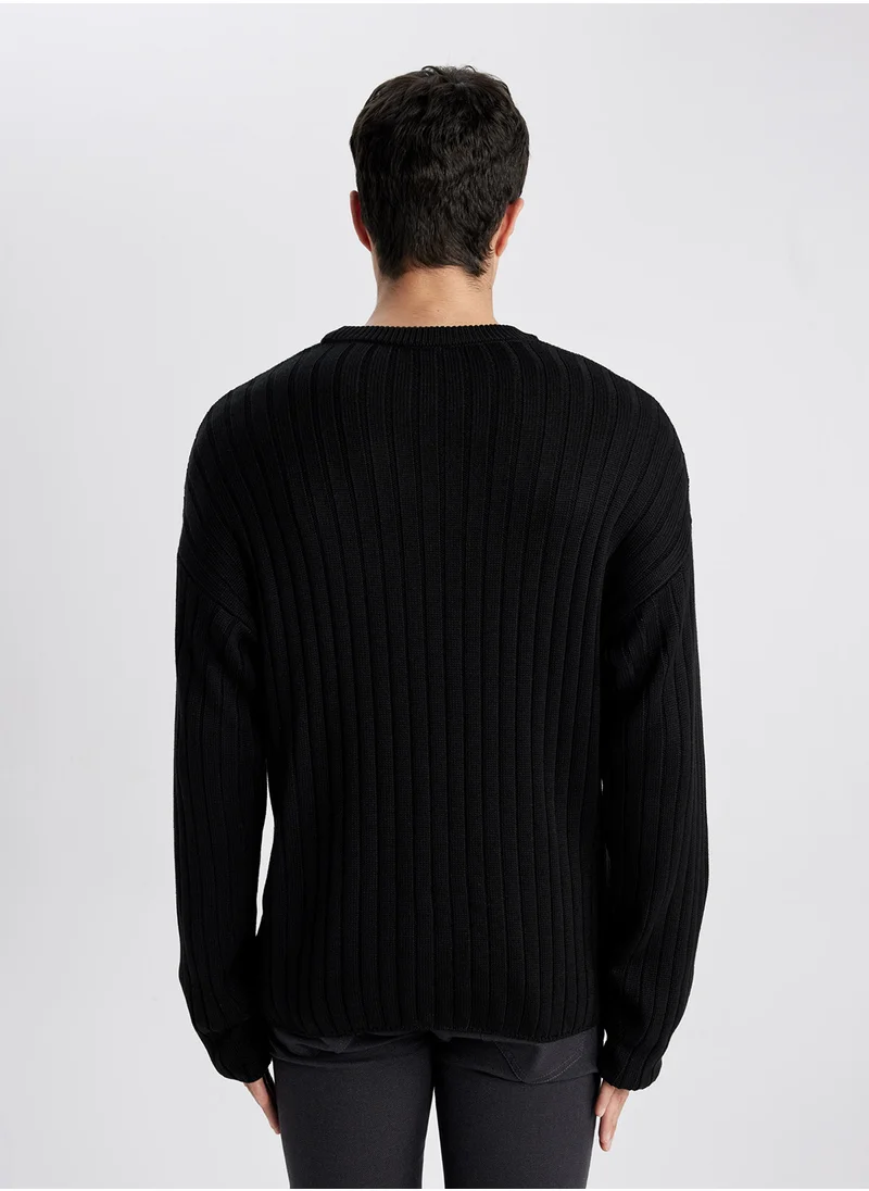 DeFacto Relax Fit Crew Neck Sweater