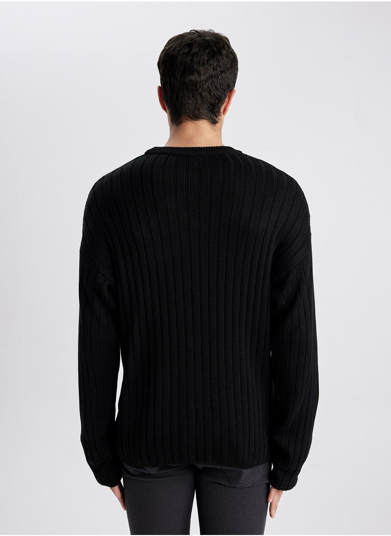 DeFacto - Relax Fit Crew Neck Sweater - Image 1