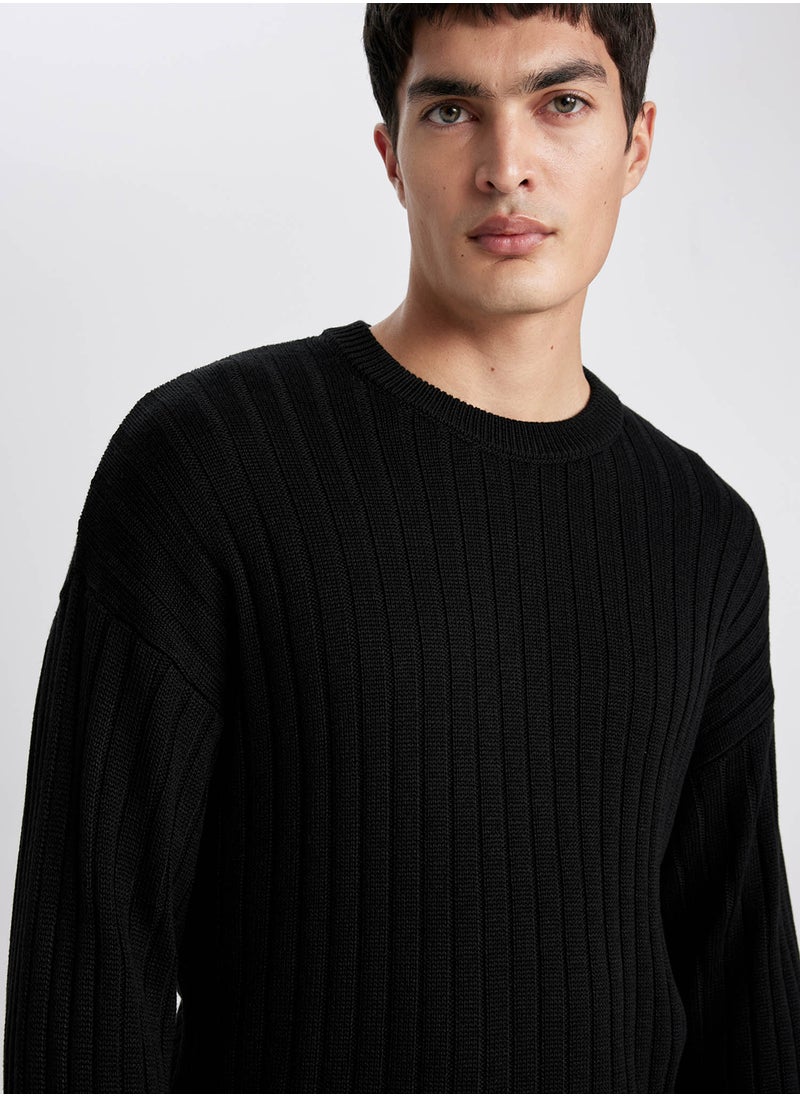 DeFacto - Relax Fit Crew Neck Sweater - Image 1