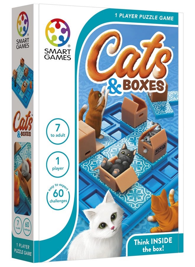 SmartGames لعبة السفر القطط والصناديق مع 60 تحديًا للأعمار من 7 إلى البالغين - Image 2