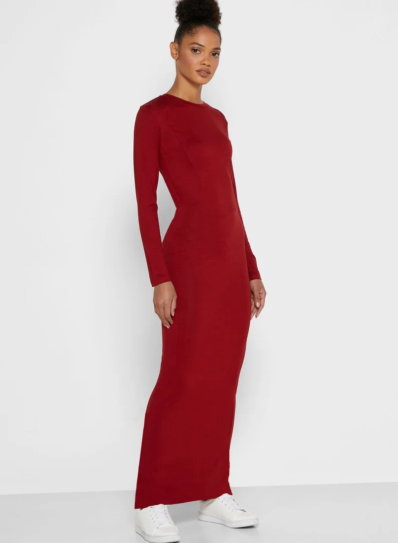 Ginger Basics Long Sleeve Bodycon Maxi Dress