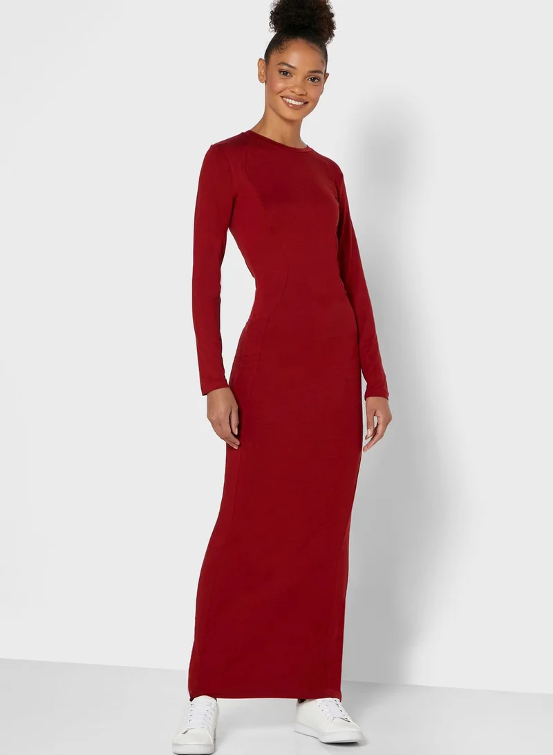 Ginger Basics Long Sleeve Bodycon Maxi Dress