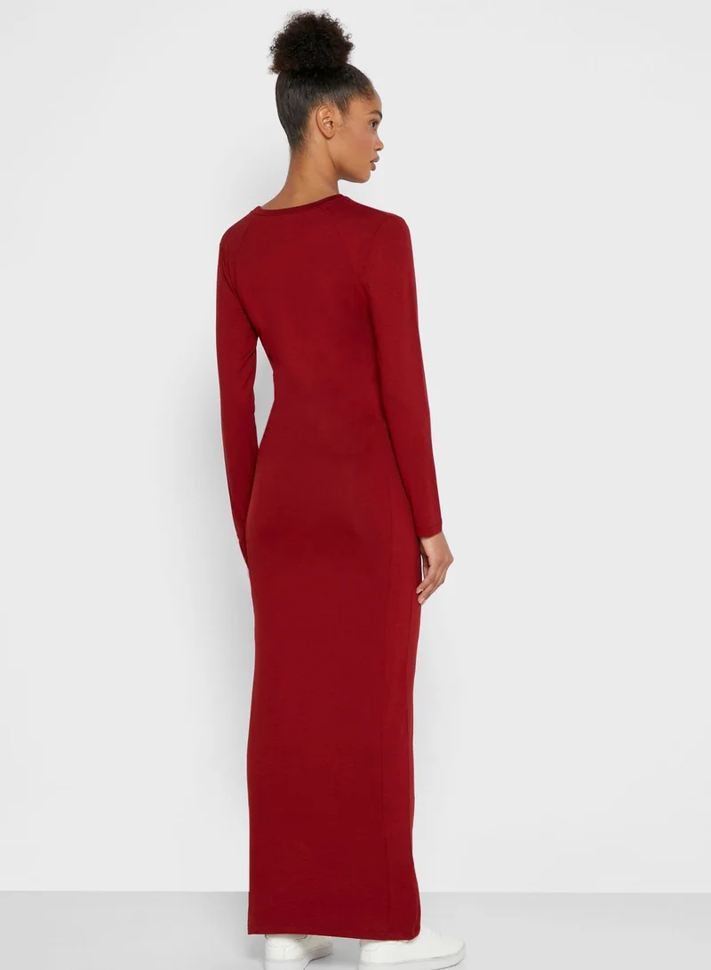Ginger Basics Long Sleeve Bodycon Maxi Dress