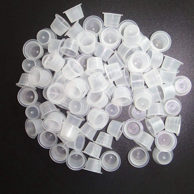 KingWei Tattoo Ink CapKingWei 1000pcs 13 Medium Size Tattoo Ink Cups Pigment Caps Disposable Ink Caps for Tattooing Plastic Tattoo Cups Caps for Tattoo Supplies 