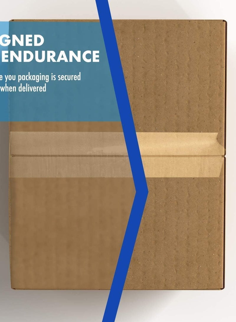 PRIMA شريط تغليف شفاف لاصق قوي 48 مم 100 ياردة 92 متر طول كل عبوة من 3 - Image 2