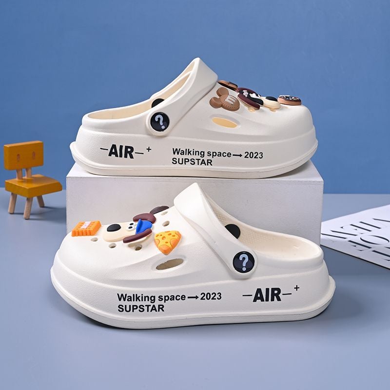 Children'S Cave Shoes 2025 Summer Non-Slip Thick Sole New Style Soft Shoe Feeling Baby Cute Baotou Beach Slippers - Image 4