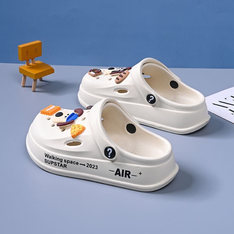 Children'S Cave Shoes 2025 Summer Non-Slip Thick Sole New Style Soft Shoe Feeling Baby Cute Baotou Beach Slippers - Image 5