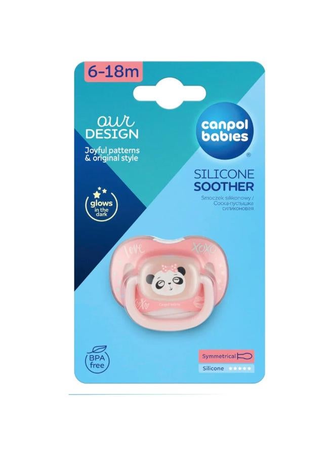 Canpol Babies Silicone Symmetrical Soother 6-18m - Panda - Image 1
