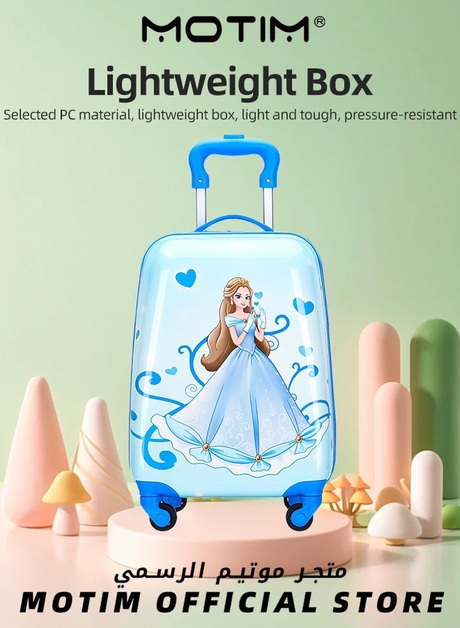 Motim Kids 18 inch Cartoon Luggage Lightweight Travel Luggage Made of ABS Material Carry-On Luggage with Spinning Wheels for Kids to go Traveling and School - Image 2