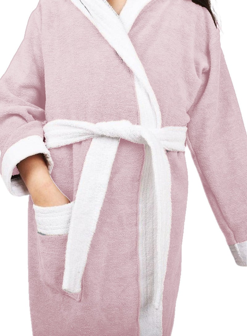 Banotex Kids Bathrobe Made of Pure Cotton in Fleece Color with a Hood Comfortable for Kids - Girls and Boys - Image 4
