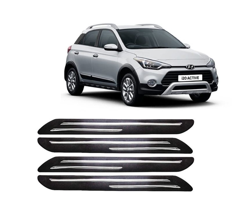 Car Bumper Guard for Hyundai I-20 Active (2015- Onwards) - (Chrome Strip)