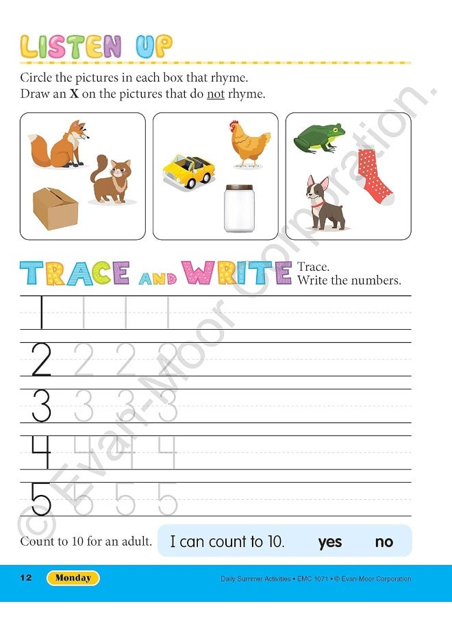 Daily Summer Activities: Between Kindergarten and 1st Grade, Grade K - 1 Workbook  - Image 5