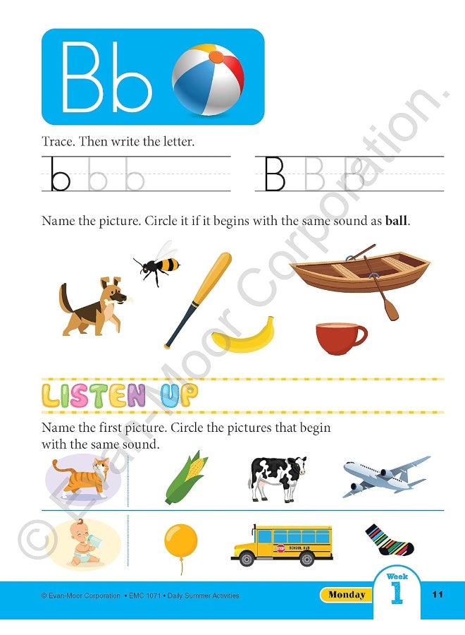 Daily Summer Activities: Between Kindergarten and 1st Grade, Grade K - 1 Workbook  - Image 4