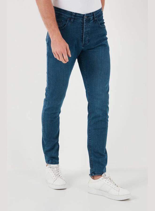 بوراتي جينز بوراتي قطن خصر عالي بقصة ضيقة للرجال