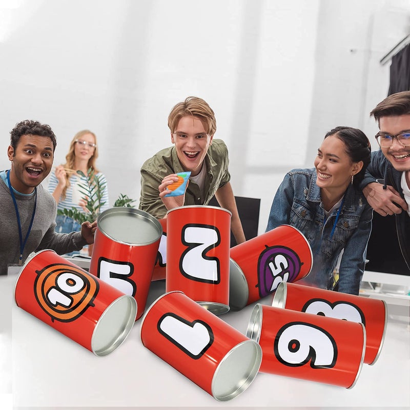 JOYIN 13 Pcs Carnival Party Bean Bag Toss Game, Sturdy Knockdown Can, Birthday Easter Party, Family, Best Outdoor and Indoor Games, Easter Egg Hunt for Classroom Gifts (Number Style) - Image 5