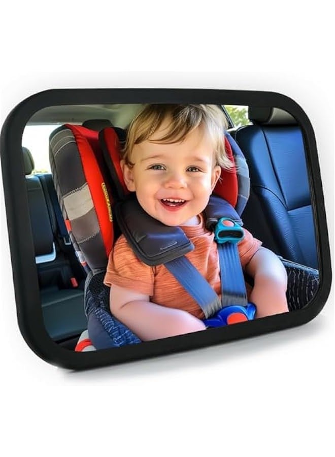 TRASSLE Baby Backseat Headrest Mirror for Rear Facing Infant Car Seat View, Universal Shatterproof Light & Wide Rearview Convex Glass  - Image 1