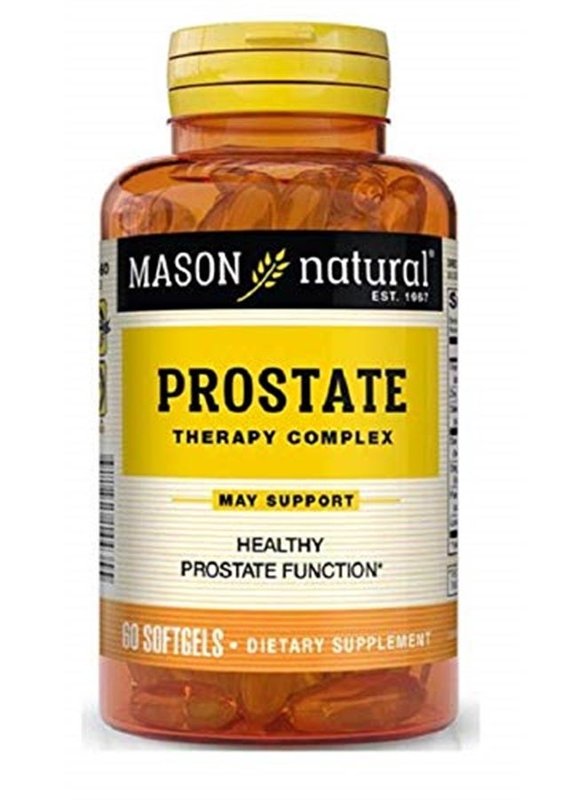Mason Natural Prostate Therapy Complex with Saw Palmetto, Nettle Root & Pumpkin Seed Oil - Supports a Healthy Prostate Function*, 60 Softgels - Image 1