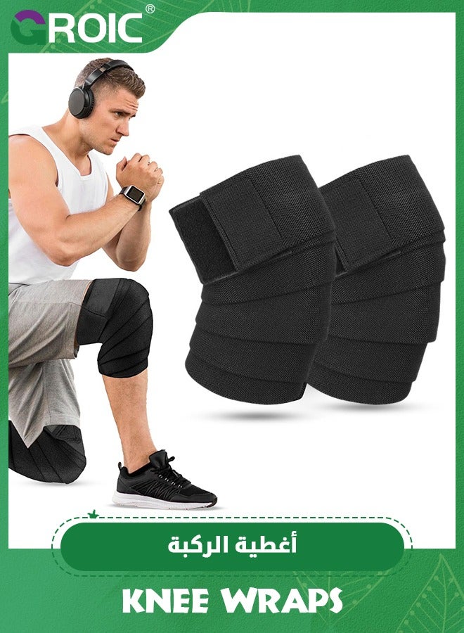 Red Reps Black (C) Compression Knee Sleeves Pads Wraps For Heavy Squatting, Bodybuilding, Powerlifting, Strongman, Weightlifting, Sports, Fitness And...