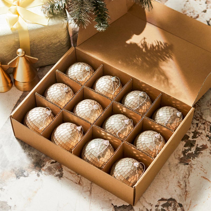 DN DECONATION 12 PCS كرات الديسكو الحلي زخارف كرات الديسكو الصغيرة زخارف الحفلات 3.15in - Image 4