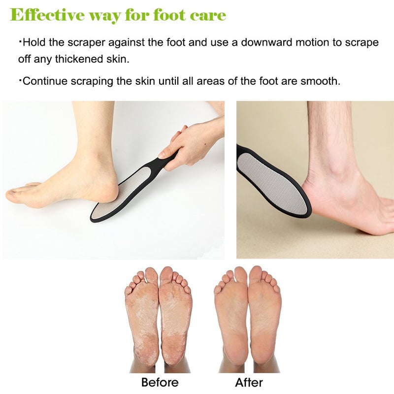 BEZOX Foot File (1 PCS), Double Sided Foot Scraper Callus Remover, Foot Rasp for Cracked Heel and Foot Corn Removal, Stainless Steel Pedicure File W/Cloth Storage Bag - Image 5