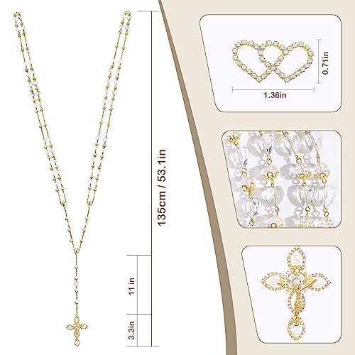 ESNOY Lazo Para BodaWedding Lasso for Ceremony GiftRosario Lazos Para Boda CatolicaLazos Para Bodas De Iglesia Para NoviosLasso for Wedding CeremonyWedding Crystal RosaryLazo De Bodas Para Los Novios - Image 3